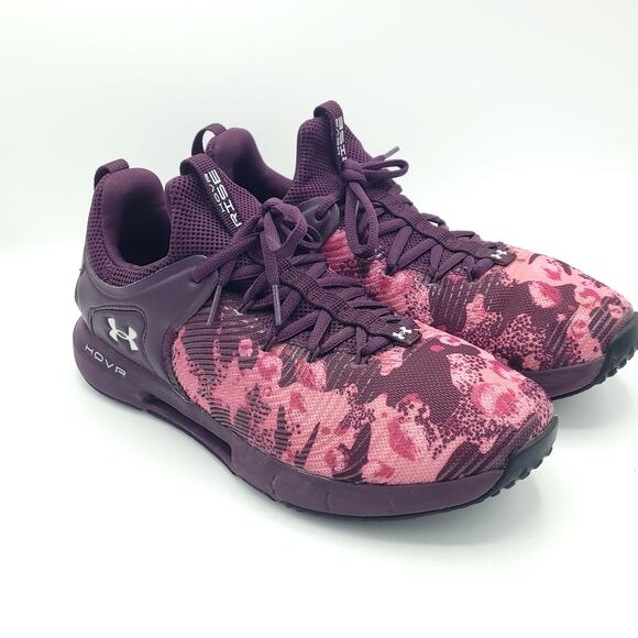 Under Armour UA HOVR Rise 2 Print Training 3024029 500 Purple womens size 10 - Picture 2 of 9